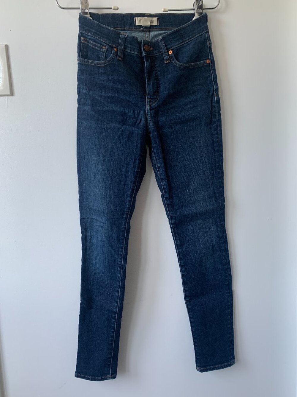 Madewell 9” Mid-Rise Skinny Jeans Size 25 Dark Wash